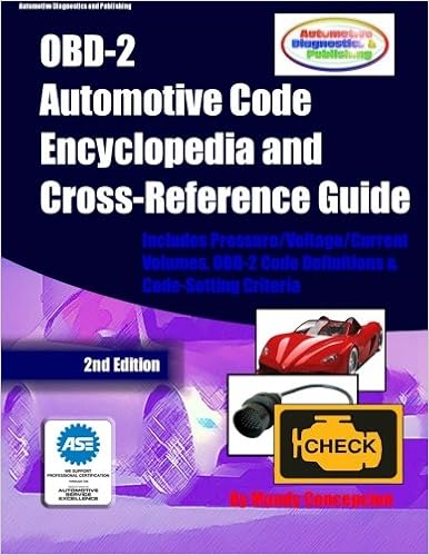 Obd 2 Automotive Code Encyclopedia And Cross Reference Guide Includes Volume Voltage Current Pressure Reference And Obd 2 Codes Concepcion Mandy 9781477453957 Textbooks Amazon Canada