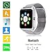 Bluetooth Smart Watch DOROIM Stainless Steel Strap, Camera, Call SMS Reminder, Sleep Monitor, Pedometer, Support SIM TF Card Android iPhone Men Women Boys Girls Gift