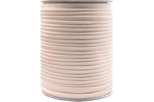 Bristlegrass Bra Underwire Casing Elastic Band for Sewing 3/8" 10mm Roll Spool Nylon Spandex Plush Channeling Tape for Lingerie Underwear Sewing Trim (J-3/8 Inch x 50 Yards,Nude)