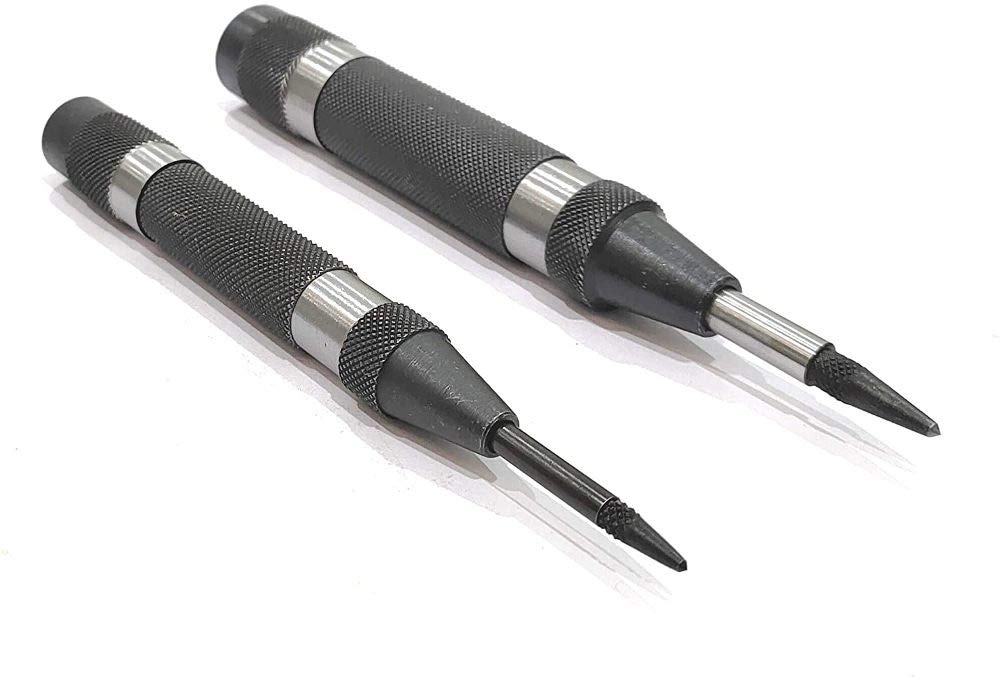 Precision Automatic Center Punch with Replaceable Hardened Steel Tip Quality Engineer Machine Tools (SET OF BOTH)