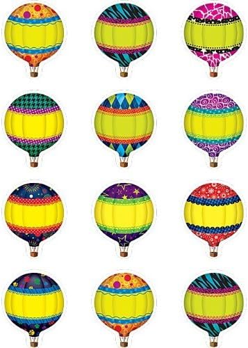 2 X Teacher Created Resources Hot Air Balloons Mini Accents (5296)