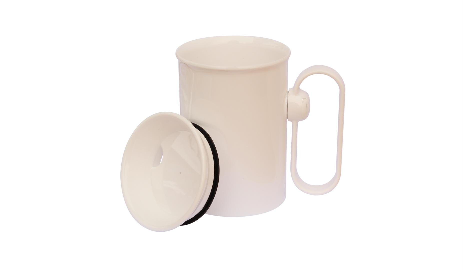SAH handSteady Drinking Cup for Elderly non-spill, Drinking Cup for Tremor, Parkinson’s, Arthritic Hands, Cup with Handles & Anti-Spill Lids