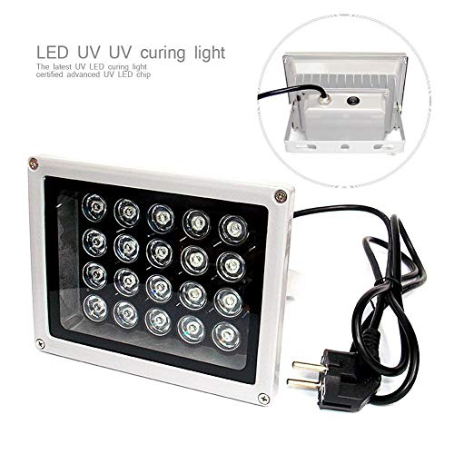 UV Ultraviolet Light Lamp,Alloet 25W Ultraviolet Fast Curing Light Mobile Phone Repair UV Glue Cure LED Lamp