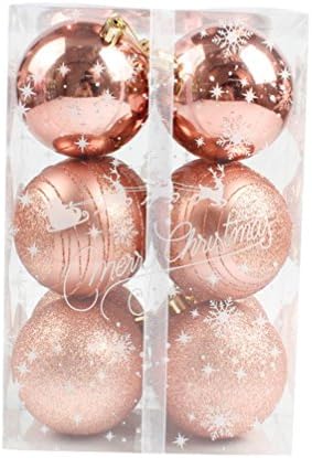 Sumen 12pcs Balls Christmas Tree Ornament Xmas Decorations Party Wedding Baubles Colorful (Gold)