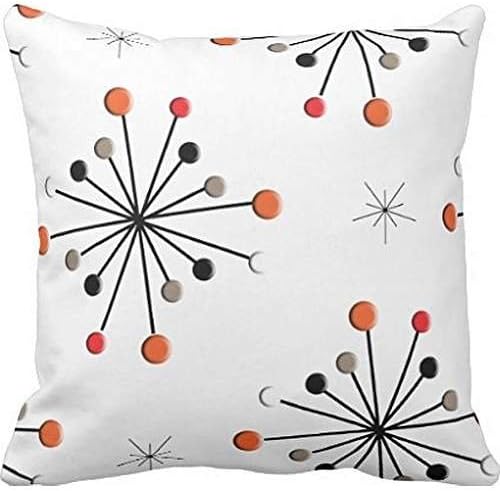 Atomic Sphere Star Burst Retro Patern Throw Pillow case 20*20
