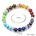 7 Chakras Bracelet Handmade Rainbow Round Bead Charm Bracelets for Women