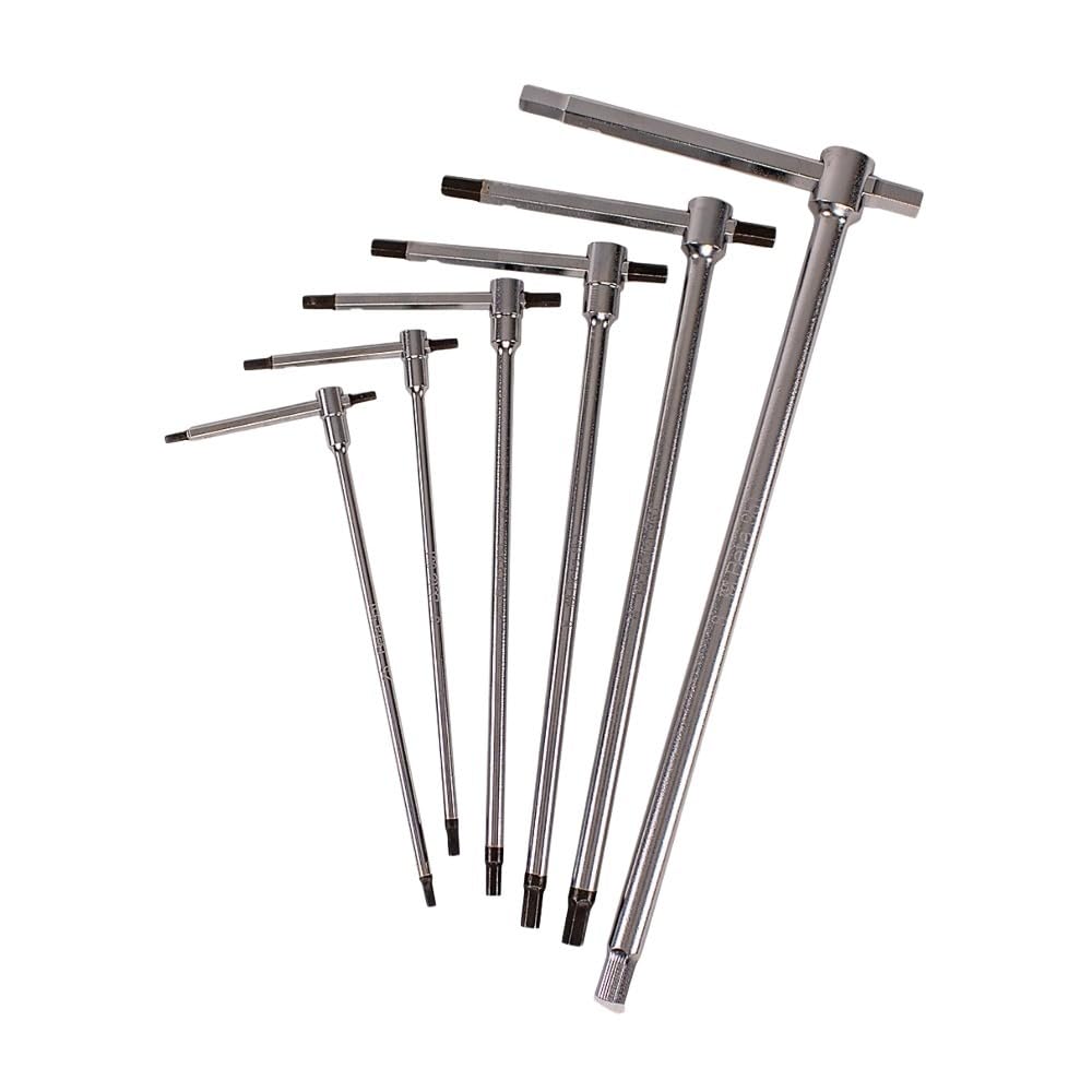 Beta 951/S6 - T-Keys with Three Ends Male Hexagonal Chrome - 6 Pieces