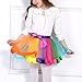 traderplus Little Girls Layered Rainbow Ribbon Tutu Skirt Dress Ballet Tiered (Large 7-9 Years)