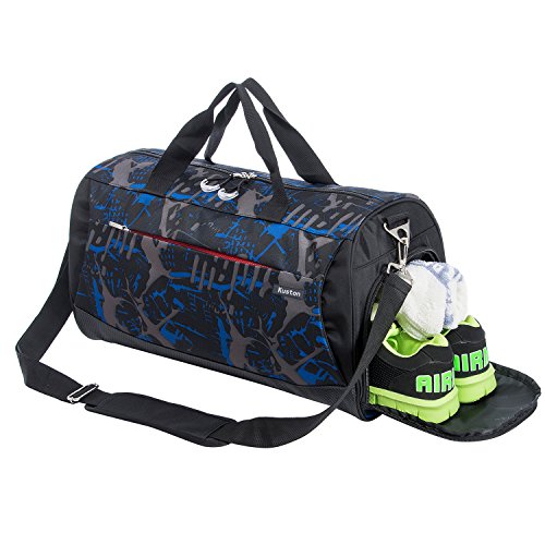 Sports gym bag with shoes compartment travel duffel bag…