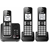Panasonic KX-TG163K Dect 6.0 3 Handset Landline Telephone (Certified Refurbished)