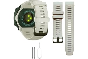 THREEEGGS Replacement Band Compatible with Garmin Instinct, Smartwatch Accessory Wrist Soft Silicone Band Strap for Garmin Instinct 2 / Instinct Esports/Solar/Tide/Tactical