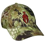 Kryptek Adjustable Closure Red Logo Cap, Highlander Camo