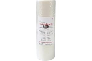Superpunch Fusible Iron On No Show Mesh Embroidery Stabilizer, 1.5 Oz Lightweight Fuse Embroidery Backing Stabilizer-12 Inch x 25 Yard, SuperStable White Stabilizer for Embroidery Machine, Made In USA