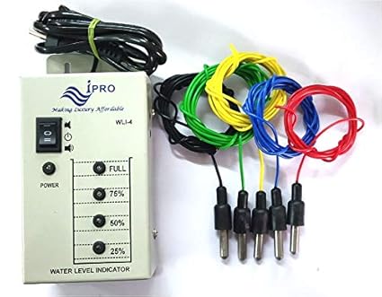 SMART i iPRO Metal Water Level Indicator with Alarm on Tank Full with 5 Sensors (16x7x5 cm ,