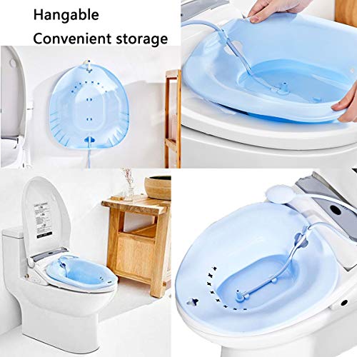 Bonaweite Portable Bidet Sitz, Bath Tub Nursing Cleansing Basin Kit with Flusher on Toilet for Women Pregnancy Postpartum Postoperative Care