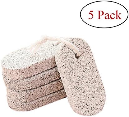 Family Set Pumice Stone with Tie for Foot Callus, Premium Callus Remover for Hand and Feet, Pedicure Tool, Exfoilation to Remove Dead Skin, Pack of 5