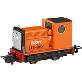 Bachmann Trains Thomas &amp; Friends Narrow Gauge Rusty Runs on N Scale Track | Locomotive, Die Cast Construction, HO Models that run on N scale track, Metal Wheels with Hook and Loop Couplers, 58603