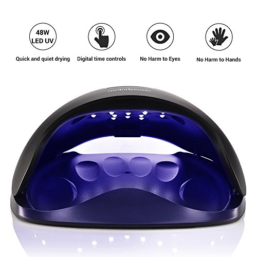MelodySusie Pro48W LED UV Nail Lamp - Smart Gel Nail Dryer Curing LED UV GEL Nail Polish Professionally-Black MelodySusie Pro48W LED UV Nail Lamp - Smart Gel Nail Dryer Curing LED UV GEL Nail Polish Professionally-Black