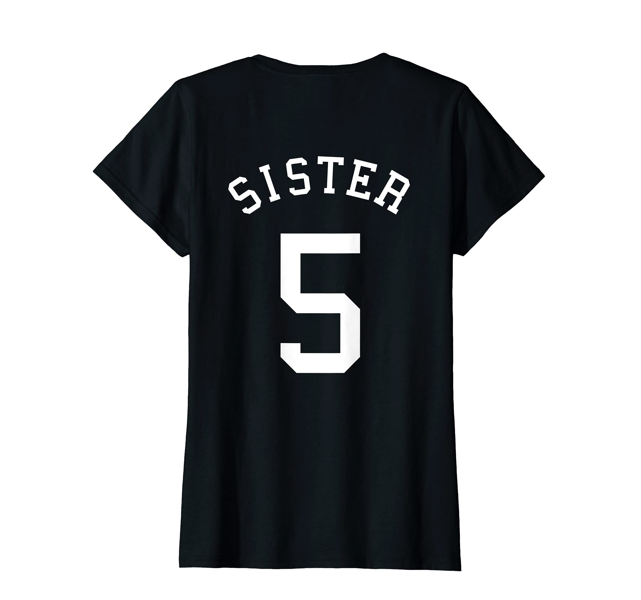 Sister of Shirt No. 5 Football Sis Soccer Basketball Hockey T-Shirt