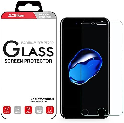 ACEIken iPhone 8 Plus 7 Plus Screen Protector Tempered Glass, Crystal Clear, 9H Hardness, 3D Touch Compatible, Glass Screen Protector for Apple iPhone 8 Plus i Phone 7 Plus 5.5"