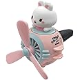 Cute Pilot Rabbit Car Air Fresheners, Car Diffuser Air Condition Vent Clip, Rotating Propeller Automotive Air Outlet Fan Creative Perfume Accessories for Car Interior Decoration