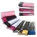 AKStore 100 PCS Disposable Eyelash Brushes Mascara Wands Eye Lash Eyebrow Applicator Cosmetic Makeup Brush Tool Kits (Pink)