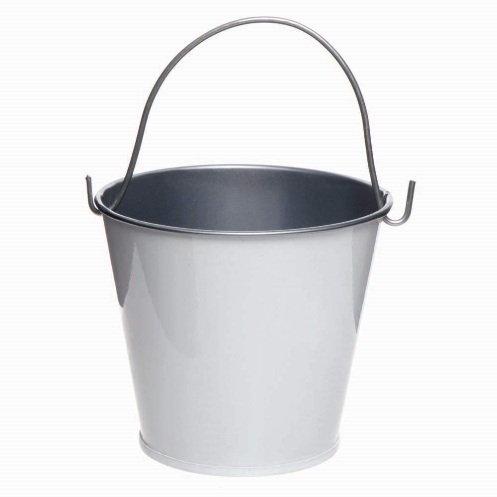 Baker Ross AX626 Mini Tin Buckets - Pack of 5, Ideal For Children To Paint Decorate & Grow Seeds In, Perfect For Indoor Or Outdoor Use