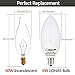LOHAS Candelabra Bulb, 60 Watt LED Light Bulbs Equivalent, Warm White(2700k) LED Bulbs Candle Light Bulb E12 Base, 120Volt, 550Lumens, 180 Degree Beam, LED Lights Pack of 6 (Not-Dimmable)
