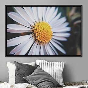signwin Framed Canvas Wall Art Blooming Closeup Botanical...