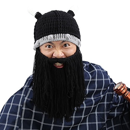 Zicac Costume Headwear Hats Hallowmas Cosplay Ghost Halloween Viking Beard Mustache
