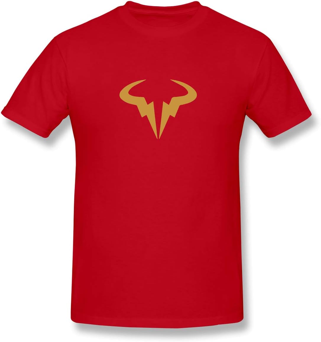 Men's Short Sleeve T-Shirt Casual Rafael-Nadal-Logo-Art Top T-Shirt