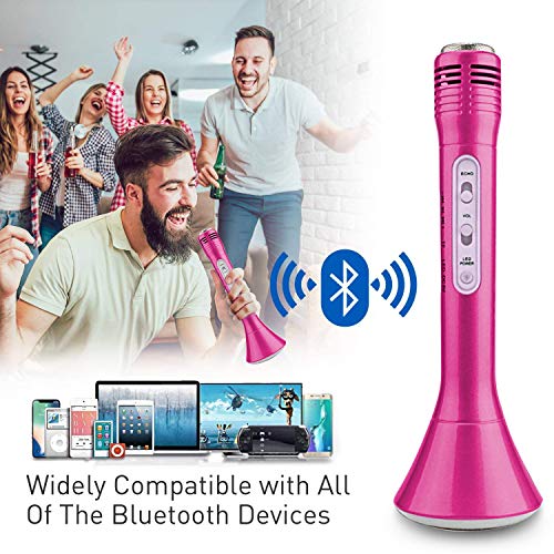 image for iGeeKid Kids Wireless Karaoke Microphone with Speaker Colorful LED Lig