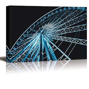 Canvas Prints Home Artwork Decoration Ferris Wheel Canvas Wall Art for Living Room, Bedroom - 12x18 inches