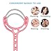 Facial Hair Removal Double Spring for Quick & Easy Removing Hair on the Upper Lip/Chin/Cheek from Roots, Portable & Effective Handhold Manual Epilator Tool-Pink