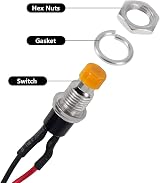 Gebildet 12Pcs 7mm Mini Momentary Push Button SPST NO/NC 2 Pin Prewired view 6