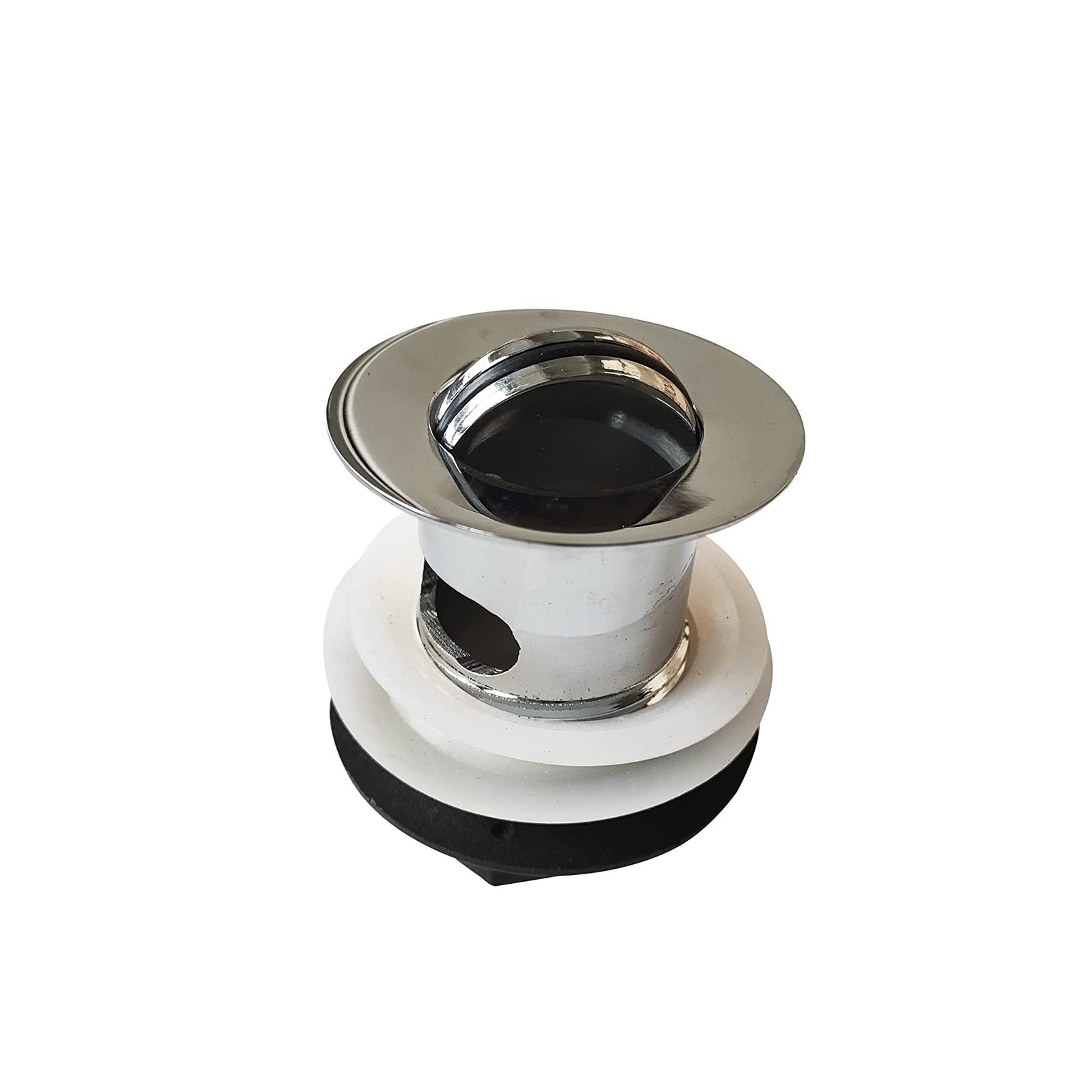 Beerwell Bathroom Sink Plugs - Brass Basin Waste Basin Plug Sink Waste Kit - Universal Sink Stopper Replacement for Bathroom Drain Hole Cover with Overflow