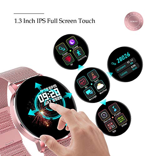 GOKOO Smartwatch for Women Smartwatches with Heart Rate Sleep Monitor