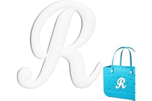 FANCHARMS Bag Charms for Bogg Bag Accessories, Customizable Alphabet Letters for Bog Bag Original Models Rubber Beach Tote-(Pink/White/Black) Letters