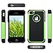 ULAK iPhone 4 Case, iPhone 4S Case, Knox Armor Hybrid Dual Layer Protective Case Cover with Hard Plastic and Soft Silicone for iPhone 4S & iPhone 4 (Green/Black)