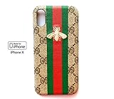 Luxury animal print on canvas collection - iphone X/10 case Premium canvas art stylish organic genderless. Protective case Anti scratch Drop protection. (Embroidery Bee)