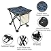 WMH Portable Lightweight Stool with Side Pocket, Mini Collapsible Camping Folding Chair Slacker Chair for BBQ,Camping,Fishing,Travel,Hiking,Garden,Beach with Carrying Bagthumb 2
