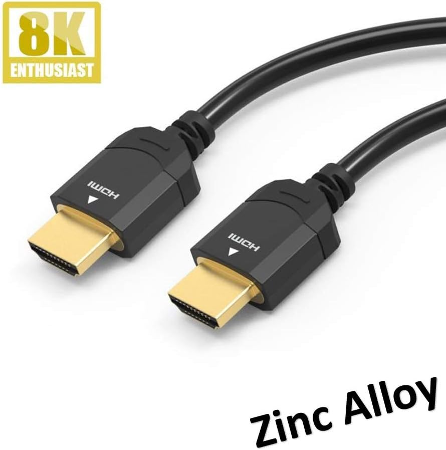 HDMI 2.1 Cable 10ft, 8K Premium High Speed HDMI Cable 48Gbps Cord Support 10K, 8K@120Hz, 4K@144Hz, 1080P@240Hz-Compatible Apple tv, Xbox, PS4/3, Roku, LG OLED TV, Samsung QLED TV, VIZIO TV
