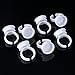 Maxdot 200 Pack Makeup Glue Rings Tattoo Glue Holder Disposable Plastic Nail Art Eyelash Extension Rings