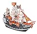 Neliblu Pirate Raiders Ship for Kids - Black and Red Pirate Toy Ship