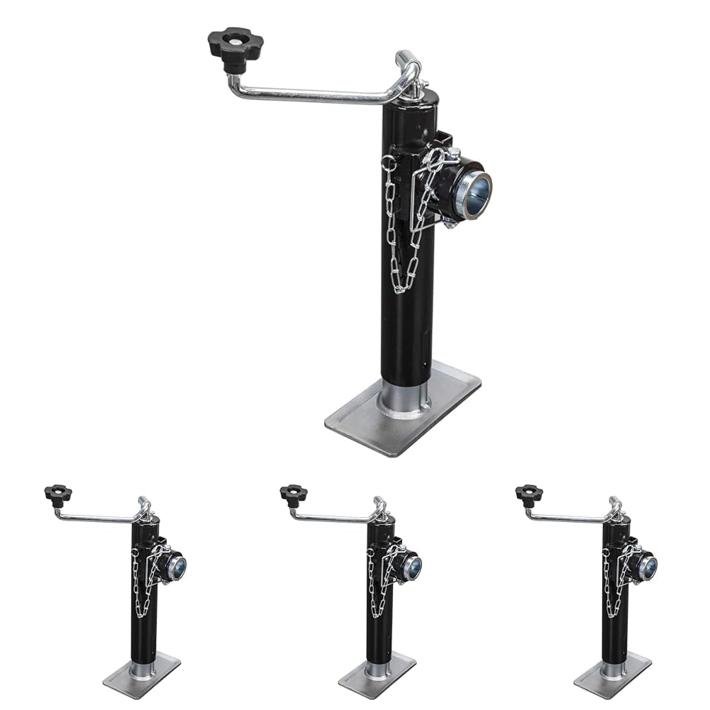 BIG RED 2000 LBs Capacity Weld on Pipe Mount Swivel Trailer Jack, ATR39003R (Pack of 4) Image