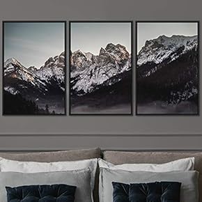 signwin 3 Piece Framed Canvas Wall Art Snow...