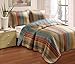 Greenland Home 100% Cotton Fashion Quilt Collection, Prewashed, Reversible Quilt Set, 3-Piece King/Cal King, Katy