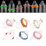 Novel Creative Latex Sensitive Massage Spike Dotted Ribbed Male Condom -6 pcs