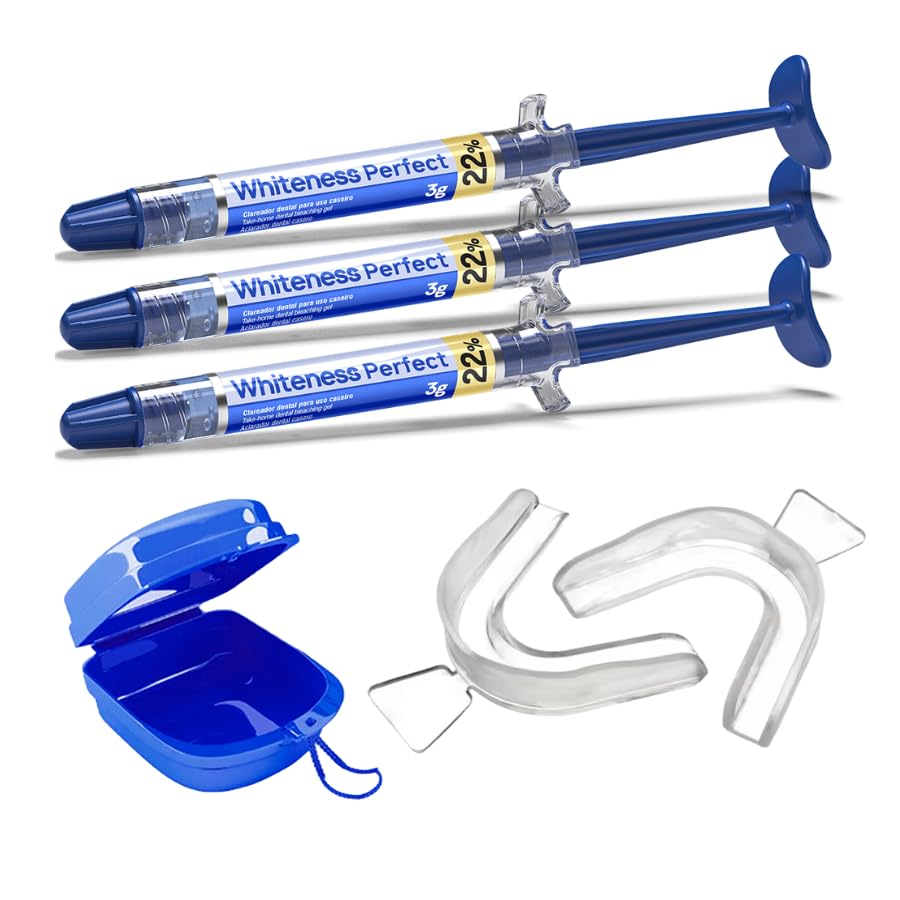 Kit c/3 Clareador Whiteness Perfect 22 com 3 unidades + Moldeira + Case | Caseiro