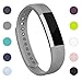  iGK Replacement Bands Compatible for Fitbit Alta and Fitbit Alta HR, Newest Adjustable Sport Strap Smartwatch Fitness Wristbands with Metal Clasp Gray Small